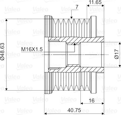 Valeo 588027 - Riemenscheibe, Generator www.parts5.com