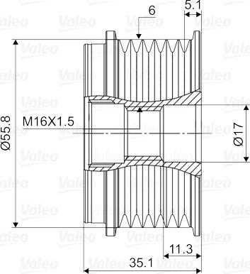 Valeo 588128 - Polea, alternador www.parts5.com