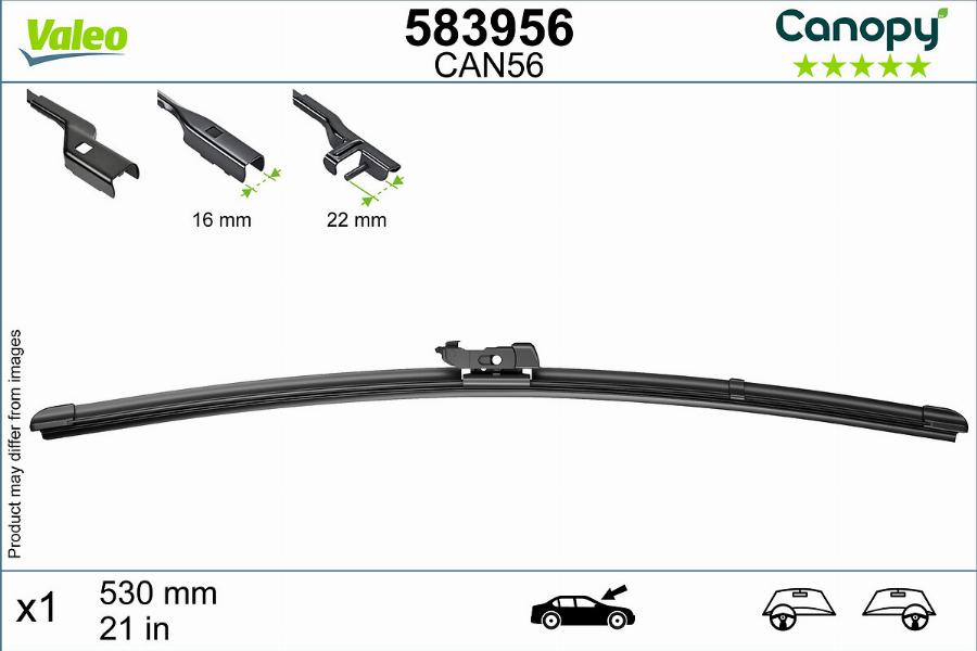 Valeo 583956 - Törlőlapát www.parts5.com