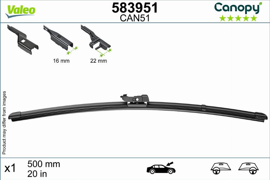 Valeo 583951 - Wiper Blade parts5.com