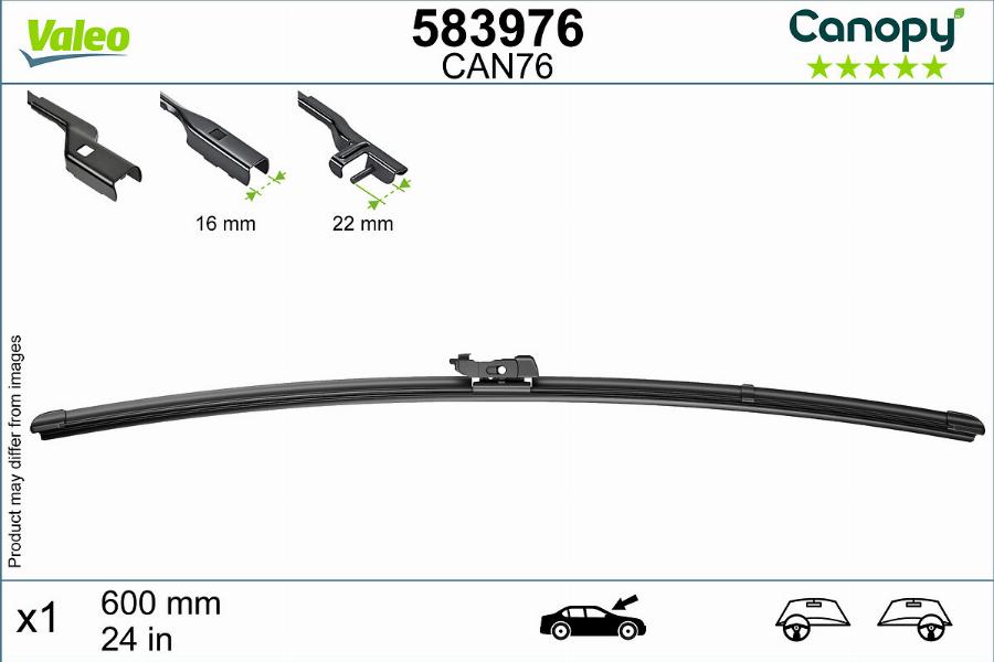 Valeo 583976 - Klaasipuhastaja kumm www.parts5.com