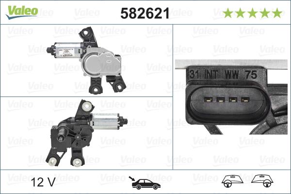 Valeo 582621 - Moteur d'essuie-glace www.parts5.com