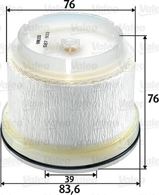 Valeo 587933 - Fuel filter parts5.com