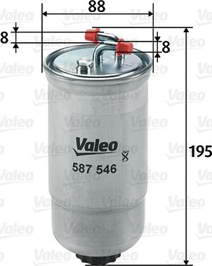 Valeo 587546 - Топливный фильтр www.parts5.com
