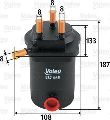 Valeo 587555 - Filtar za gorivo www.parts5.com