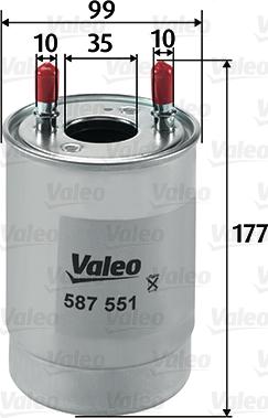 Valeo 587551 - Filtre à carburant www.parts5.com