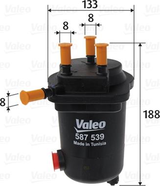 Valeo 587539 - Filtru combustibil www.parts5.com