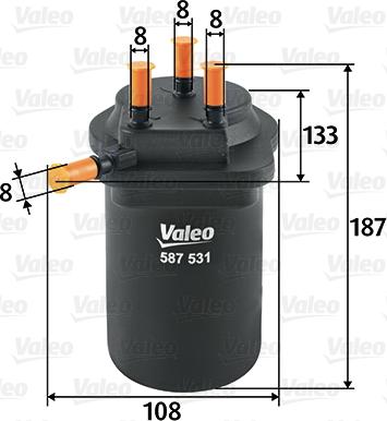 Valeo 587531 - Filtr paliwa www.parts5.com