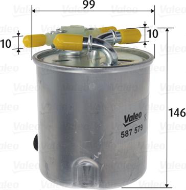 Valeo 587579 - Топливный фильтр www.parts5.com