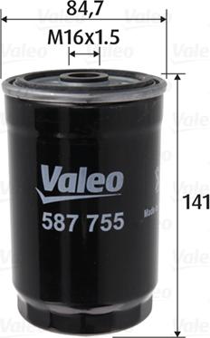 Valeo 587755 - Топливный фильтр www.parts5.com