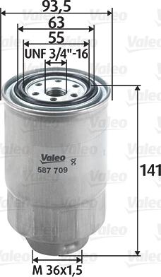 Valeo 587709 - Filtru combustibil www.parts5.com