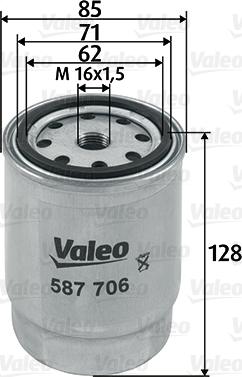 Valeo 587706 - Filtro combustible www.parts5.com