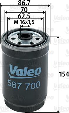 Valeo 587700 - Топливный фильтр www.parts5.com