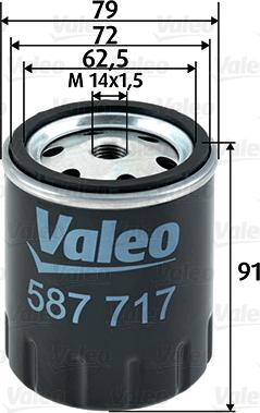 Valeo 587717 - Filtro combustible www.parts5.com