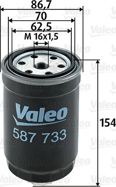 Valeo 587733 - Топливный фильтр www.parts5.com