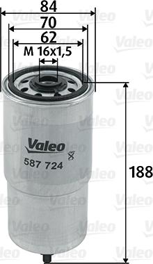 Valeo 587724 - Топливный фильтр www.parts5.com