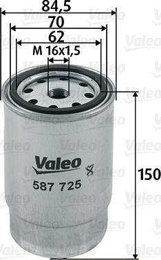 Valeo 587725 - Топливный фильтр www.parts5.com