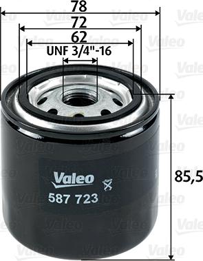 Valeo 587723 - Топливный фильтр www.parts5.com