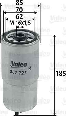 Valeo 587722 - Filtru combustibil www.parts5.com