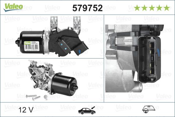 Valeo 579752 - Wiper Motor parts5.com