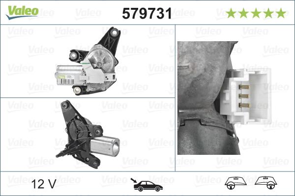 Valeo 579731 - Moteur d'essuie-glace www.parts5.com