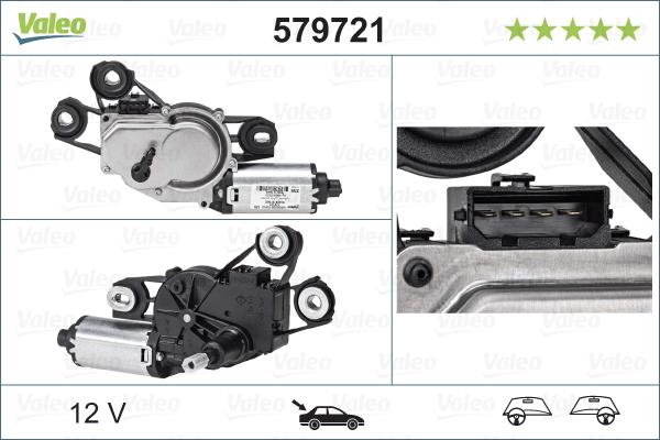 Valeo 579721 - Motor del limpiaparabrisas www.parts5.com