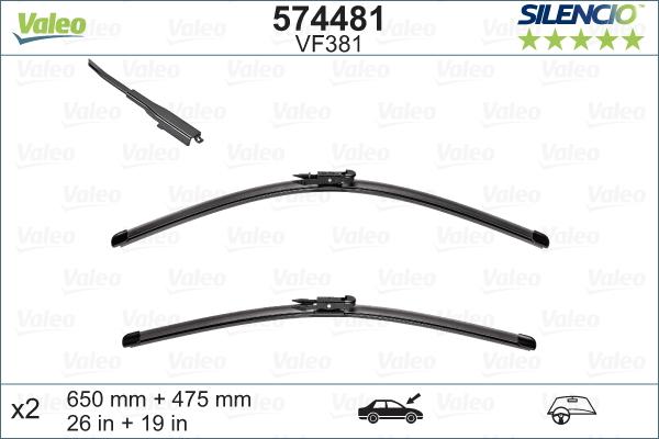 Valeo 574481 - Törlőlapát www.parts5.com