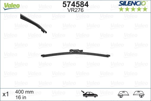 Valeo 574584 - List stěrače www.parts5.com