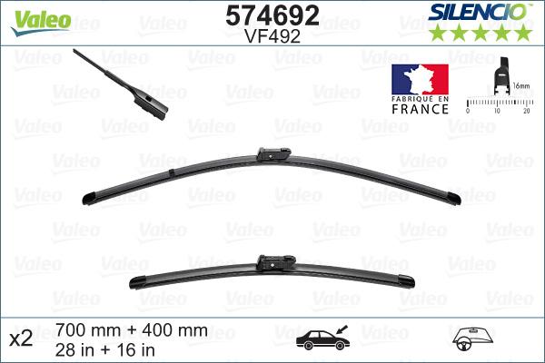 Valeo 574692 - Balai d'essuie-glace www.parts5.com