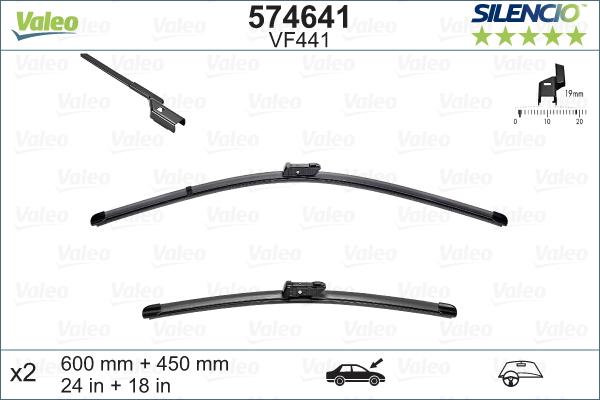 Valeo 574641 - Μάκτρο καθαριστήρα www.parts5.com