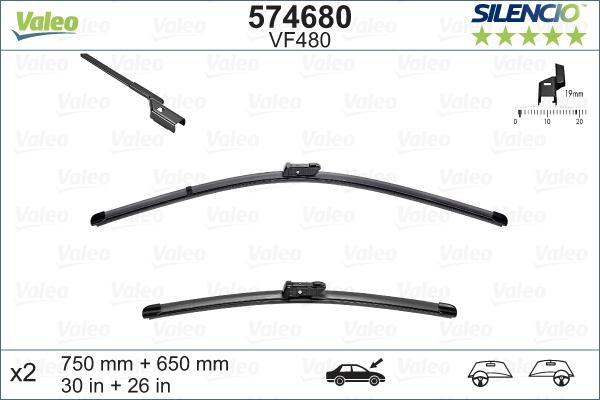 Valeo 574680 - Щетка стеклоочистителя www.parts5.com