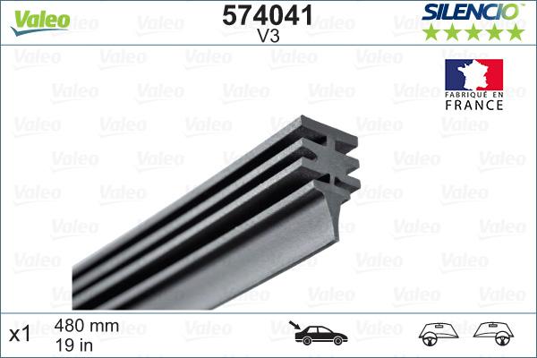 Valeo 574041 - Резинка стеклоочистителя www.parts5.com