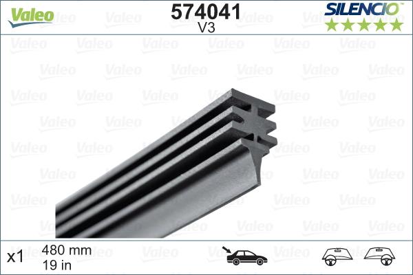 Valeo 574041 - Резинка стеклоочистителя www.parts5.com