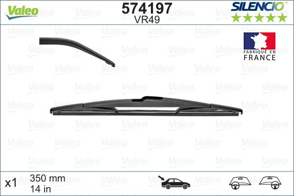 Valeo 574197 - Silecek süpürgesi www.parts5.com