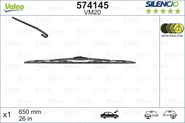 Valeo 574145 - Klaasipuhastaja kumm www.parts5.com