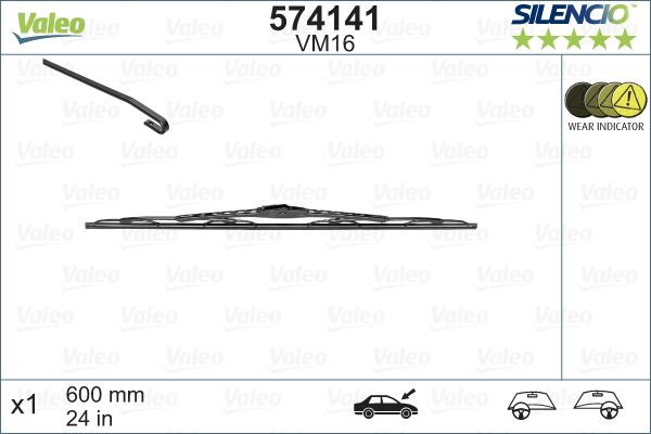 Valeo 574141 - Wiper Blade parts5.com