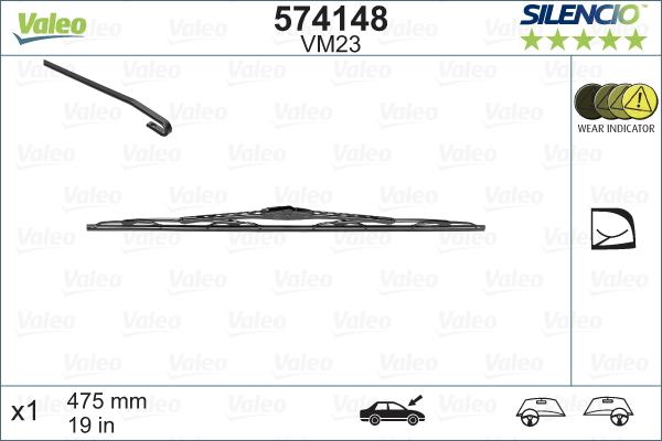 Valeo 574148 - Balai d'essuie-glace www.parts5.com