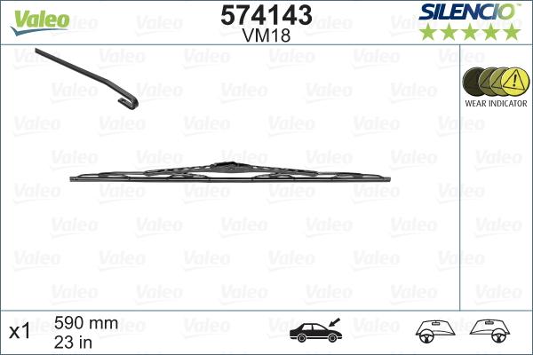 Valeo 574143 - Silecek süpürgesi www.parts5.com