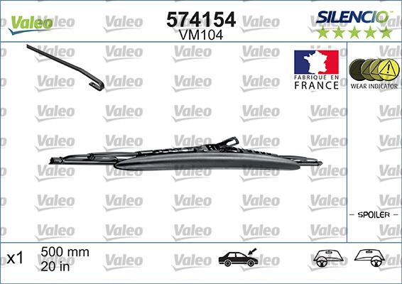 Valeo 574154 - Limpiaparabrisas www.parts5.com