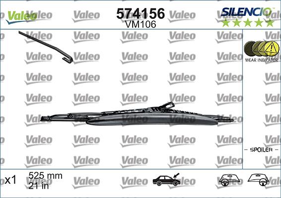 Valeo 574156 - Wiper Blade parts5.com