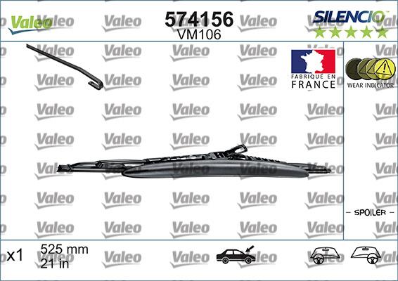 Valeo 574156 - Lamela stergator www.parts5.com