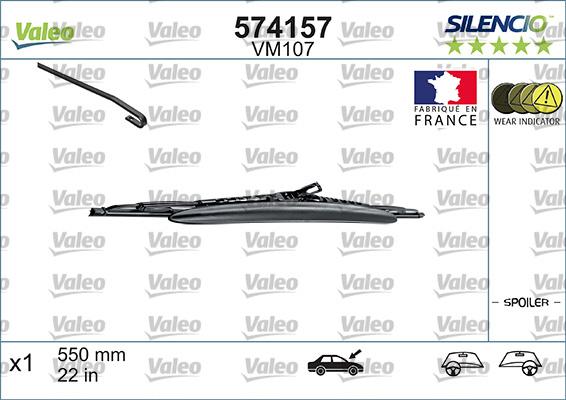 Valeo 574157 - Перо на чистачка www.parts5.com