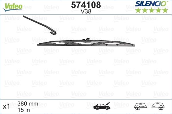 Valeo 574108 - Wiper Blade parts5.com