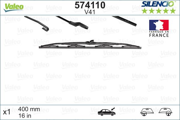 Valeo 574110 - Μάκτρο καθαριστήρα www.parts5.com