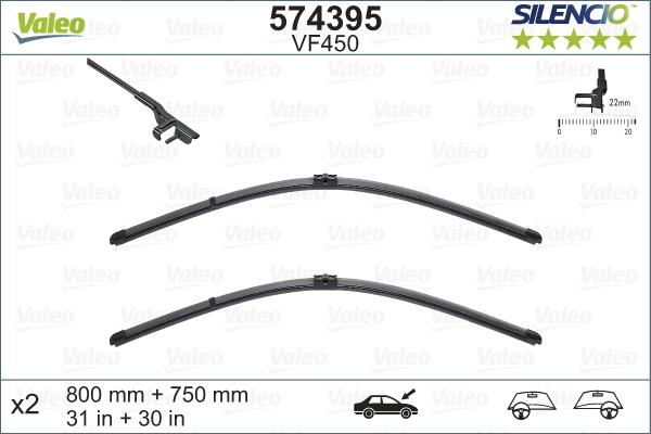 Valeo 574395 - Törlőlapát www.parts5.com