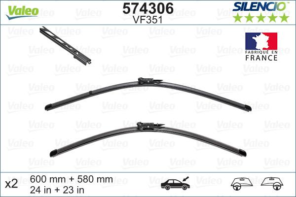 Valeo 574306 - Wiper Blade parts5.com