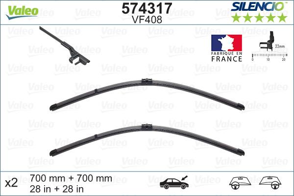 Valeo 574317 - Wiper Blade parts5.com