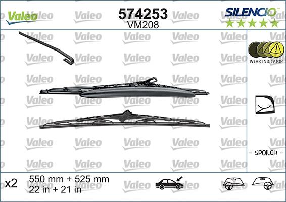 Valeo 574253 - Lamela stergator www.parts5.com