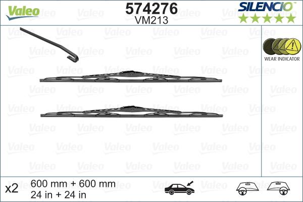 Valeo 574276 - Щетка стеклоочистителя www.parts5.com