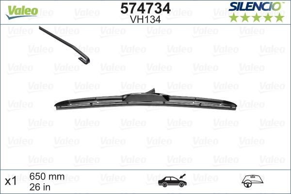 Valeo 574734 - Wiper Blade parts5.com